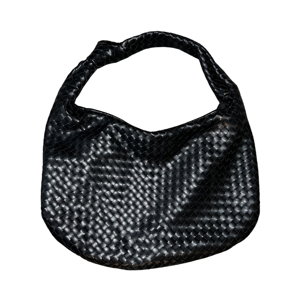 Melie Bianco Woven Leather Shoulder Bag